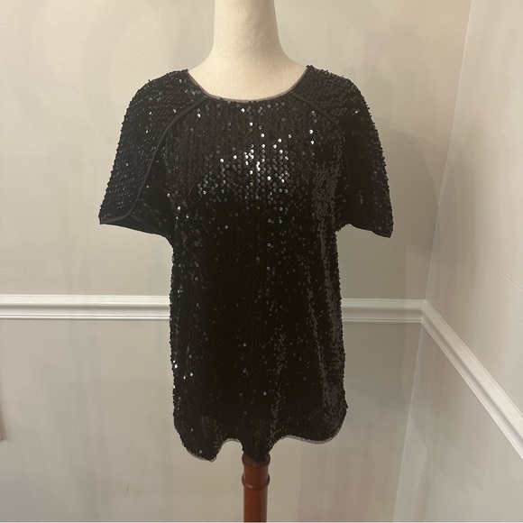 Crosby by Mollie Burch black sequin top-Size S - Picture 1 of 4